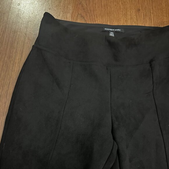 Womens Andrew Marc Black Pants Ponte Suede Medium - Picture 4 of 6
